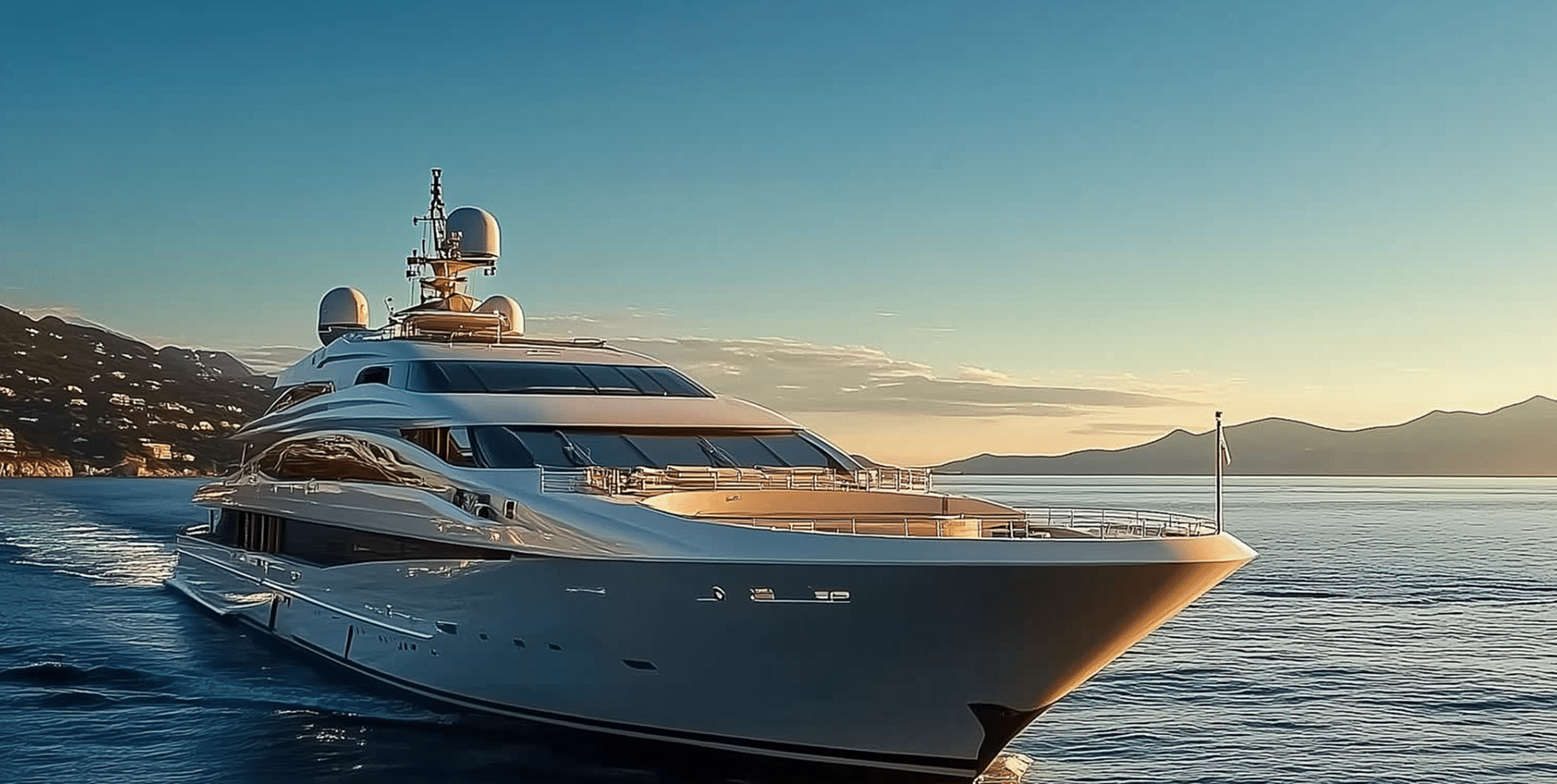 Yacht at anchor
